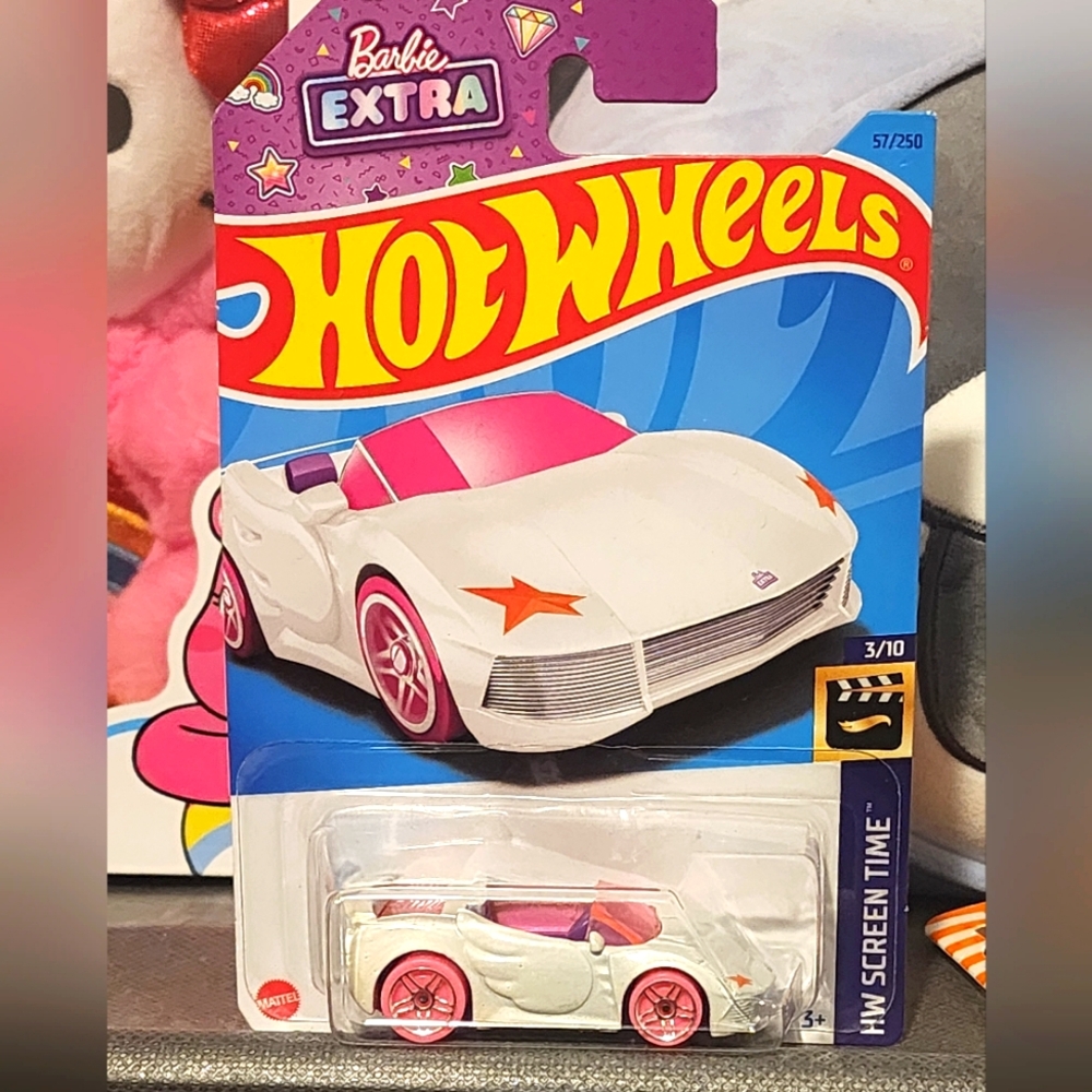 Hot Wheels Convertible Barbie Extra Hw Screen Time 3/10 new Hotwheels Car Mattel